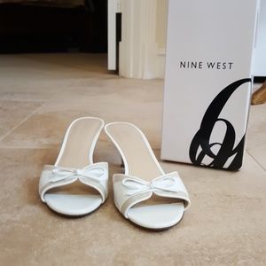 Nine west white sandals